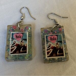 Hole Courtney Love Live Through This Dangle Earrings 90s Rock Grunge Riot Grrrl